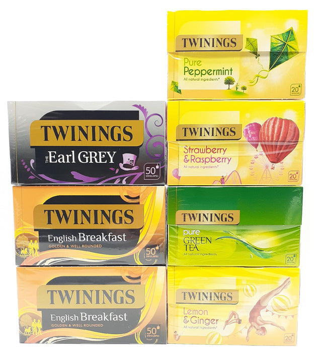 Twinings Tea Bags Individual Enveloped Tagged Customer Favourites Variety Pack
