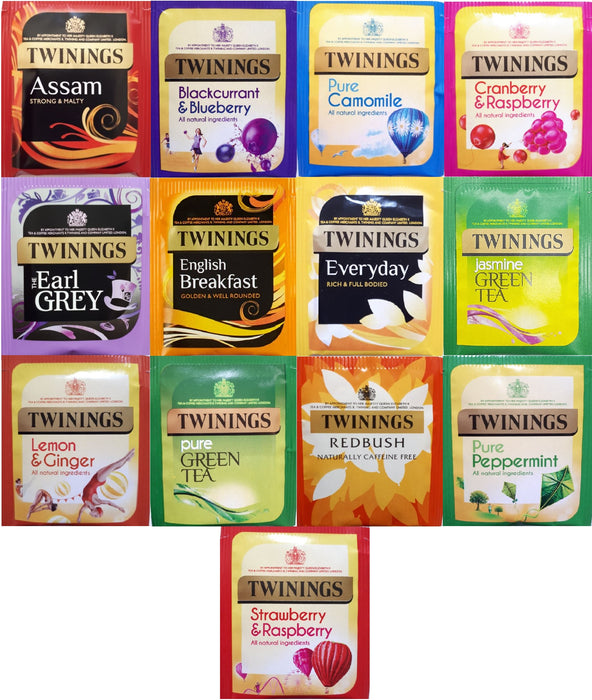 50x Twinings Individually Wrapped Tea Envelopes Most Popular Assorted Flavours