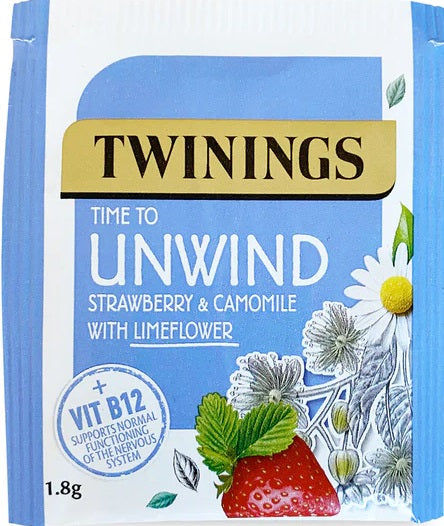 Twinings Superblends Wind Down Collection Individually Enveloped Herbal Tea Bags