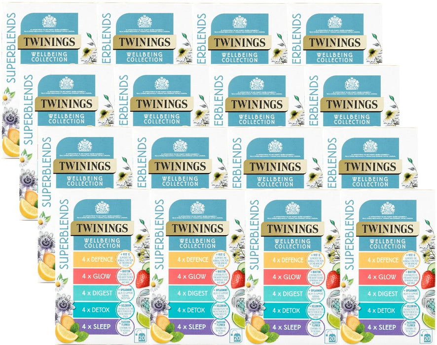 Twinings Superblends Wellbeing Collection Individually Enveloped Herbal Tea Bags