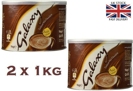 2 x 1kg Instant Hot Chocolate Drink Galaxy Tin - AB GROCERIES