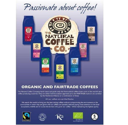 Organic Dark Italian Whole Bean Coffee Natural Coffee Fairtrade 908g, Free Delivery - AB GROCERIES