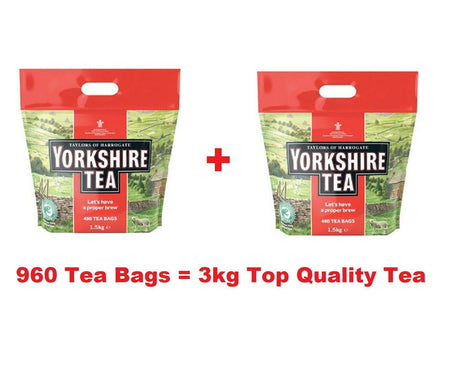Yorkshire Tea Taylor of Harrogate 3kg, 960 Tea Bags - AB GROCERIES