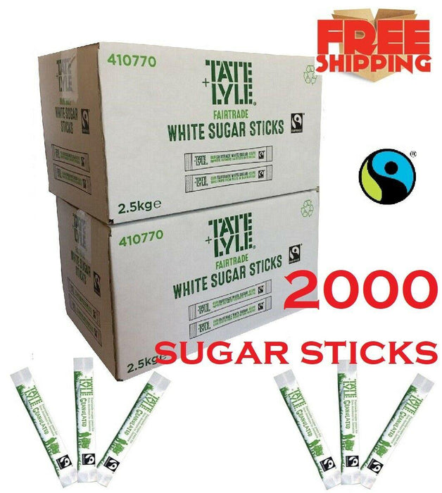 2000 White Granulated Sugar Sticks Sachets - AB GROCERIES