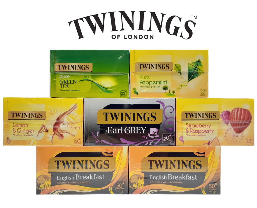 Twinings Tea Bags Individual Enveloped Tagged Customer Favourites Variety Pack