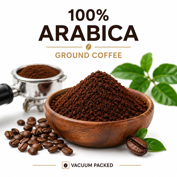 Premium 100% Arabica Ground Coffee – Medium Roast