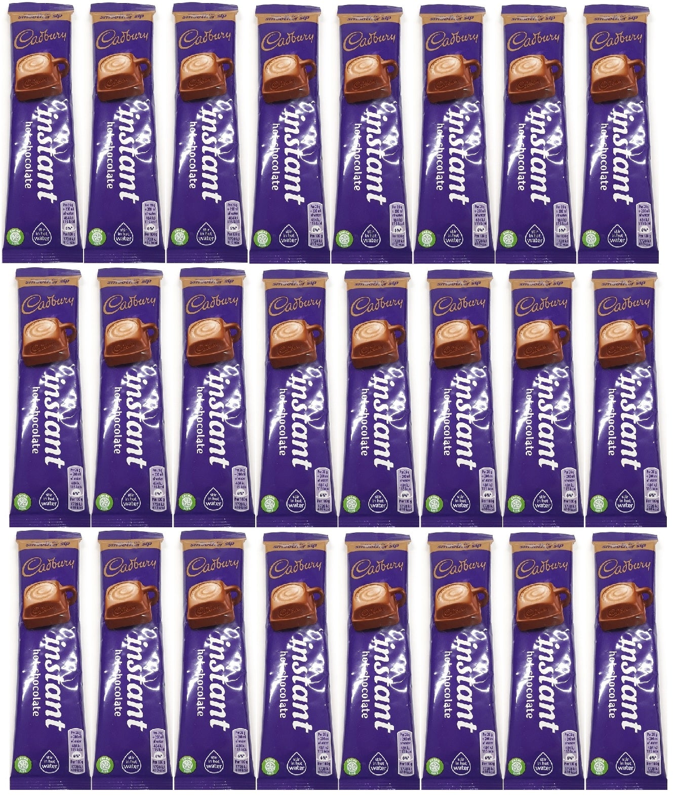 CADBURY Hot Chocolate Instant Sachets 28g Powder Drink Individually Packed Stick