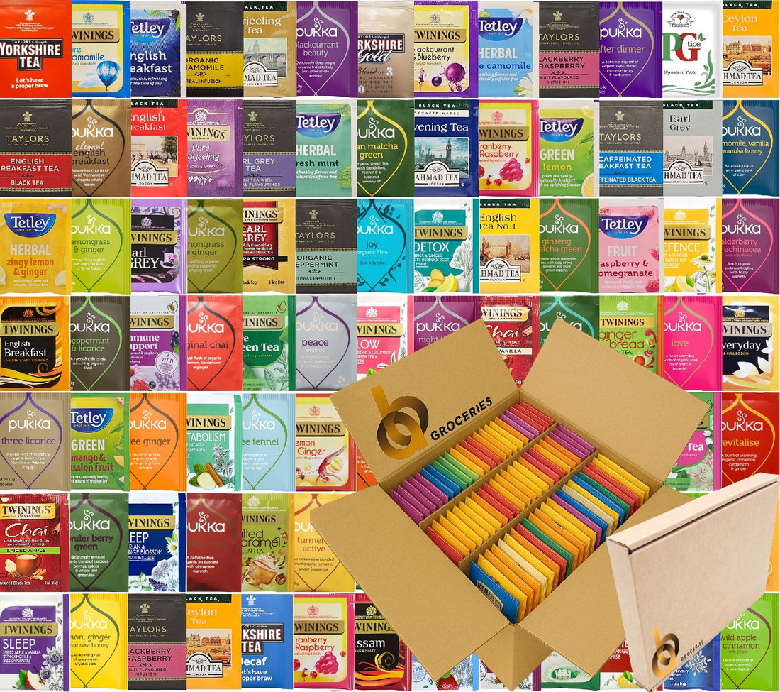 Mixed Tea Bags Refill Pack – Enveloped & Tagged | Black • Green • Herbal • Fruit • Relax • Healthy • Caffeine-Free (10/50/100/200)
