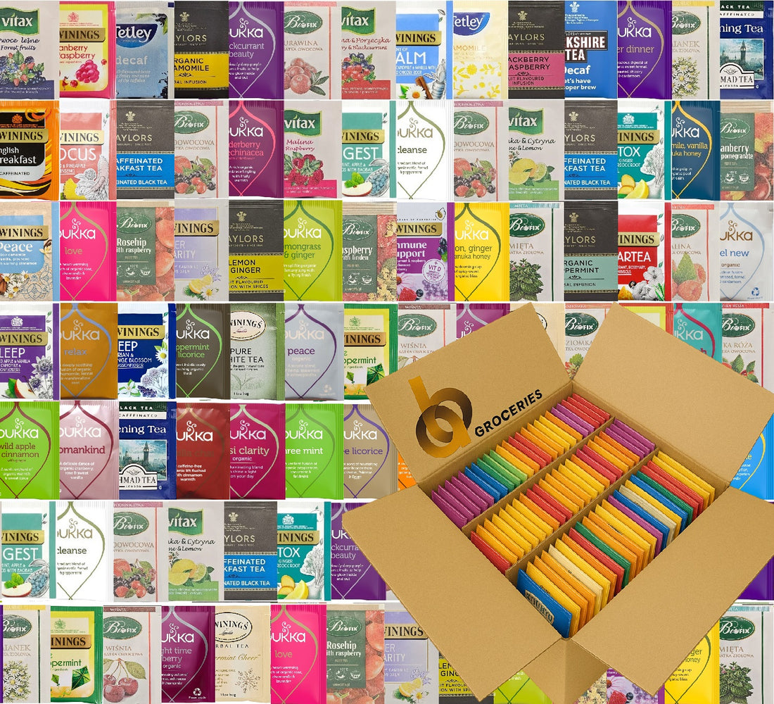 Mixed Tea Bags Refill Pack – Enveloped & Tagged | Black • Green • Herbal • Fruit • Relax • Healthy • Caffeine-Free (10/50/100/200)