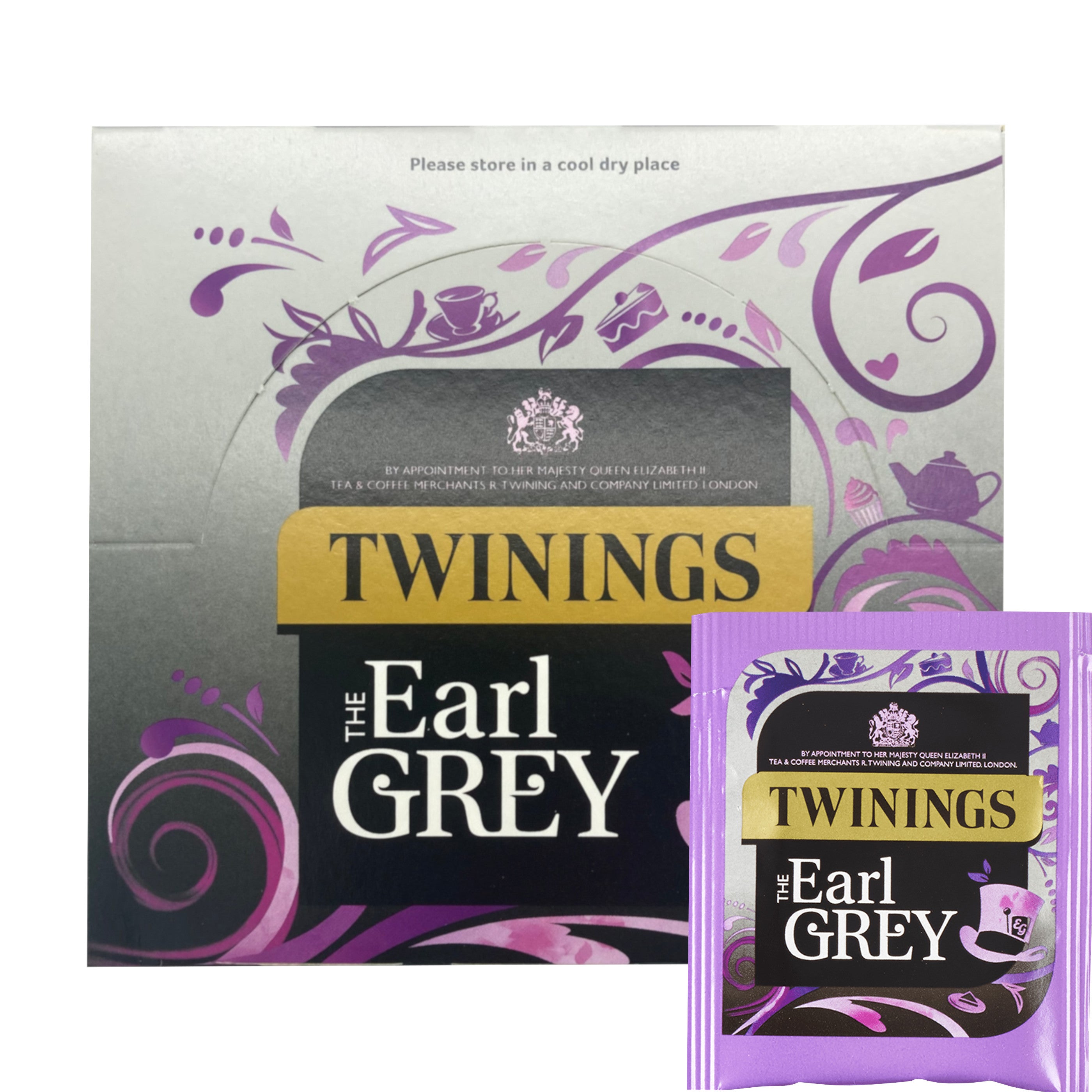 Twinings Earl Grey Black Tea Bags Individually Enveloped Tagged Sachets Bergamot