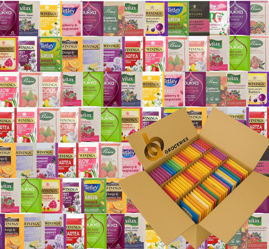 Mixed Tea Bags Refill Pack – Enveloped & Tagged | Black • Green • Herbal • Fruit • Relax • Healthy • Caffeine-Free (10/50/100/200)