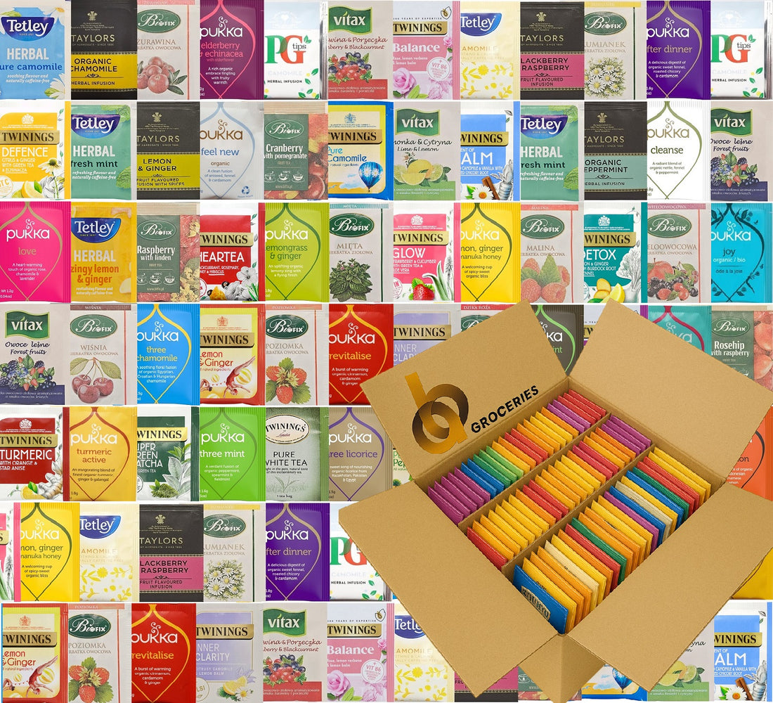 Mixed Tea Bags Refill Pack – Enveloped & Tagged | Black • Green • Herbal • Fruit • Relax • Healthy • Caffeine-Free (10/50/100/200)