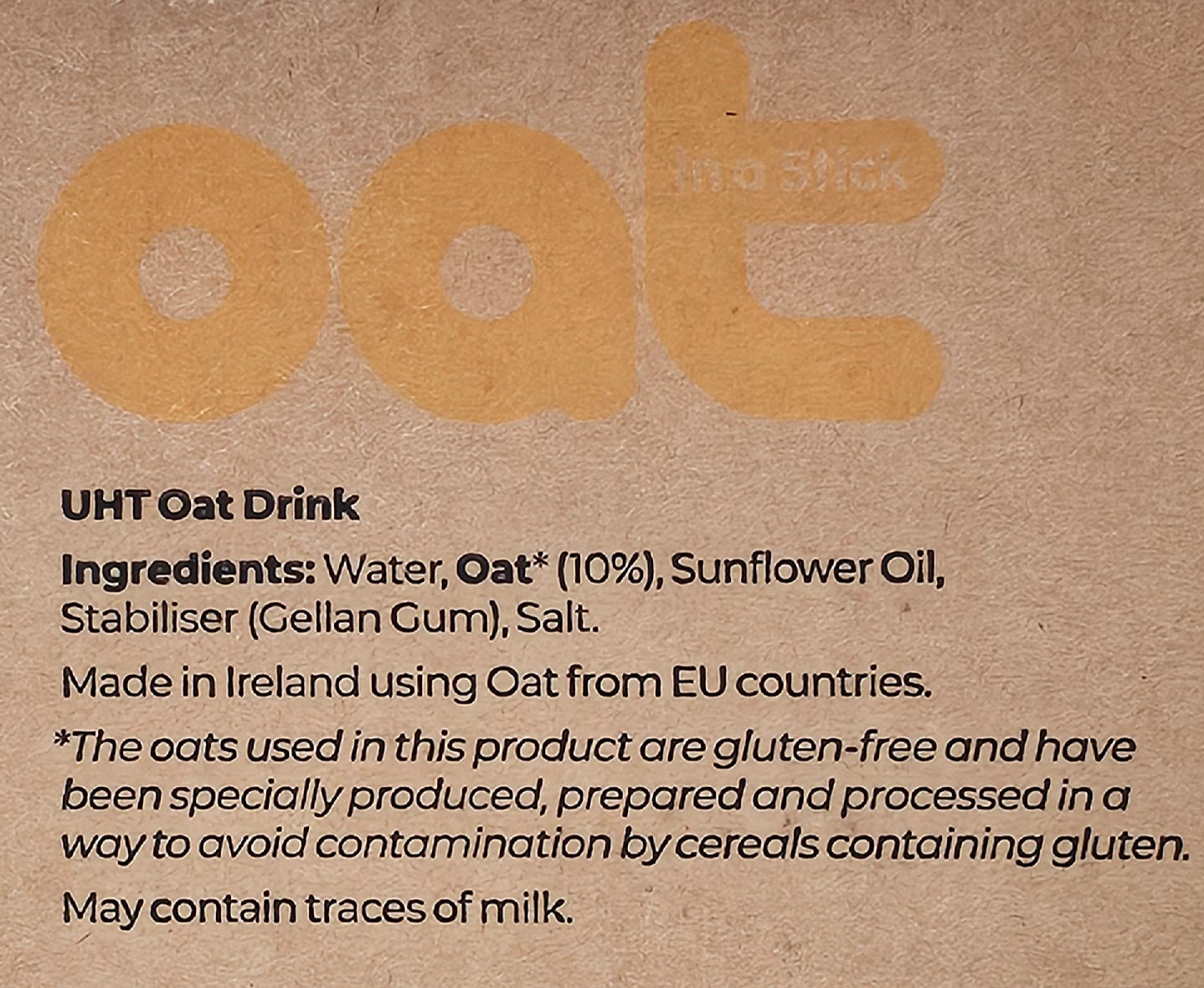 Oat Drink UHT 10ml Sticks – Plant-Based Long-Life Dairy Alternative (Individually Wrapped Portions)