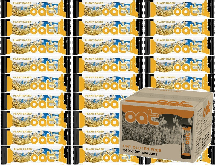 Oat Drink UHT 10ml Sticks – Plant-Based Long-Life Dairy Alternative (Individually Wrapped Portions)