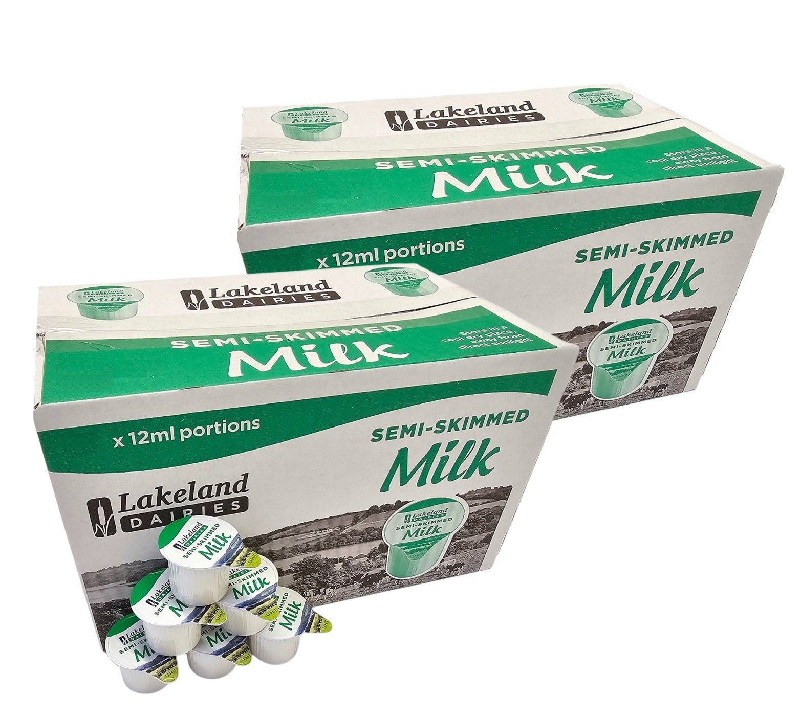 UHT Semi Skimmed Milk Pots 12ml – Long Life Milk Portions for Tea & Coffee