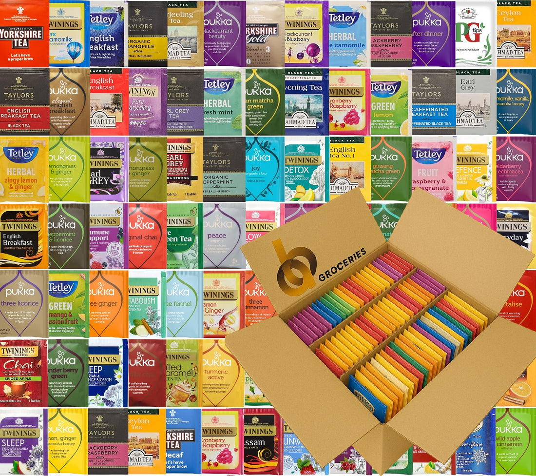 Mixed Tea Bags Refill Pack – Enveloped & Tagged | Black • Green • Herbal • Fruit • Relax • Healthy • Caffeine-Free (10/50/100/200)