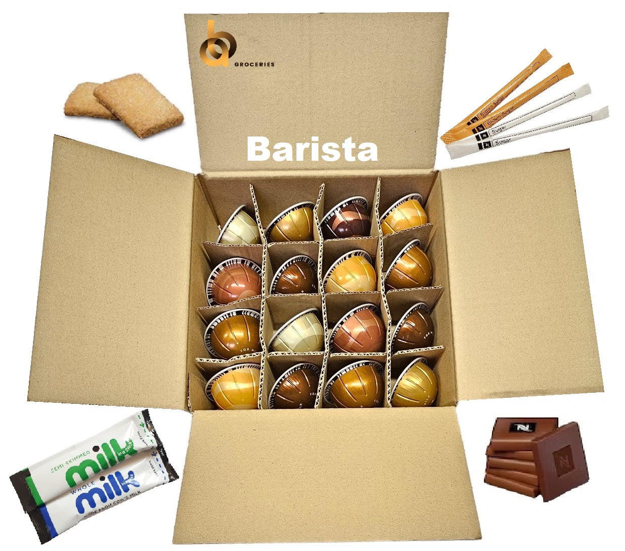 Nespresso VERTUO Coffee Machine Capsules Taster Set Various Flavours Selection in Compartment Box