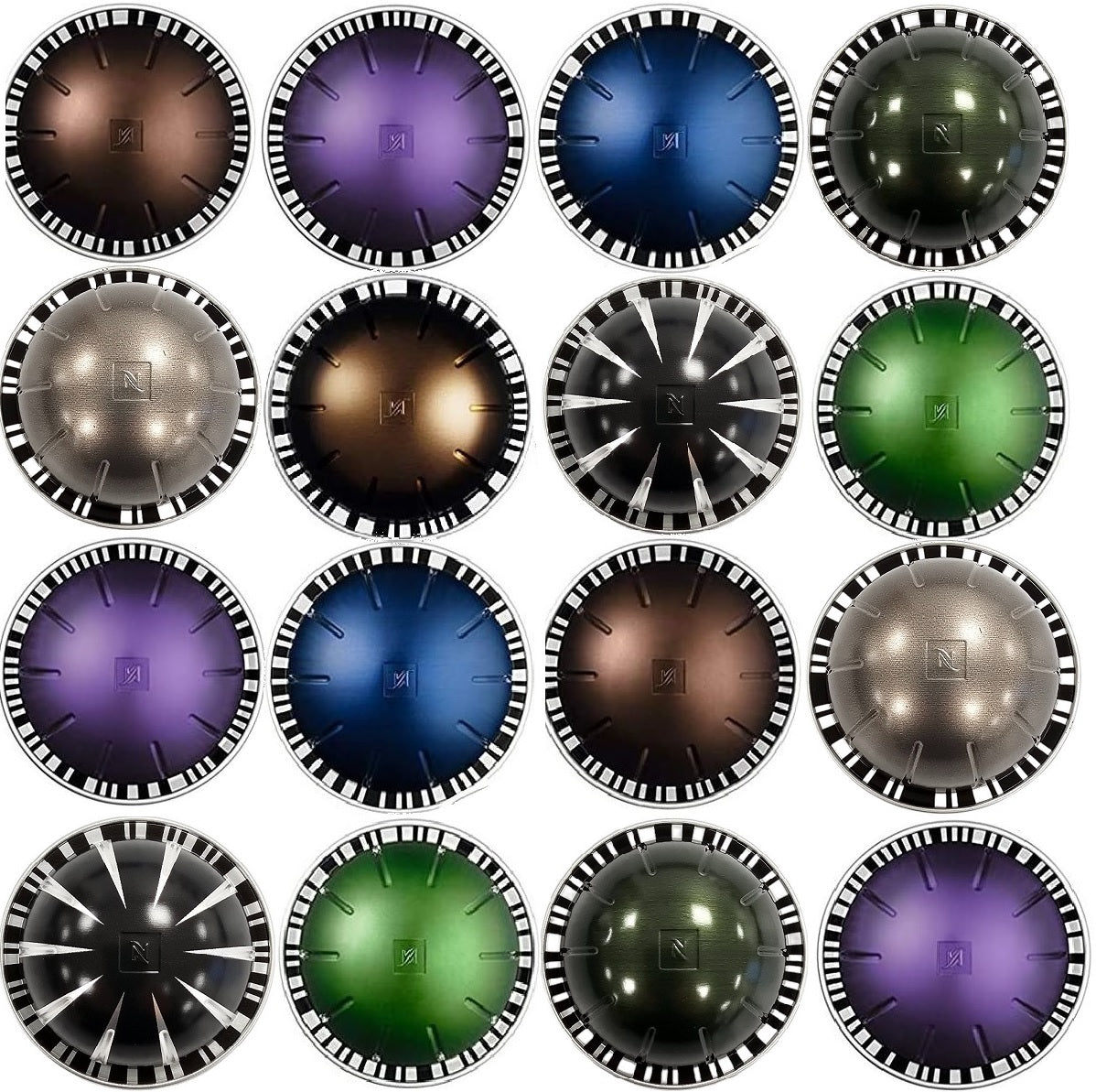 Nespresso VERTUO Coffee Machine Capsules Taster Set Various Flavours Selection in Compartment Box