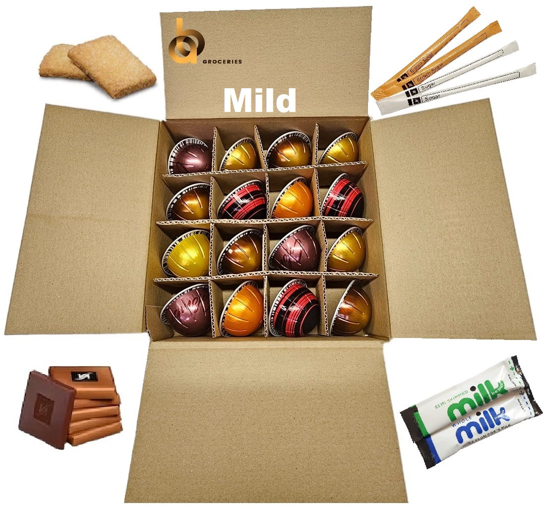 Nespresso VERTUO Coffee Machine Capsules Taster Set Various Flavours Selection in Compartment Box