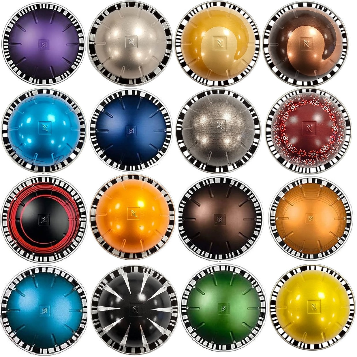 Nespresso VERTUO Coffee Machine Capsules Taster Set Various Flavours Selection in Compartment Box