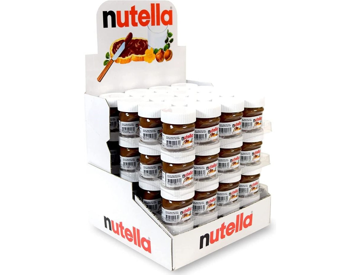 Nutella Spread Hazelnut 25g Individual Mini Glass Jars Chocolate Nougat Cream Oz