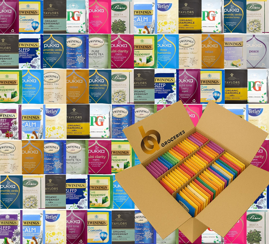 Mixed Tea Bags Refill Pack – Enveloped & Tagged | Black • Green • Herbal • Fruit • Relax • Healthy • Caffeine-Free (10/50/100/200)