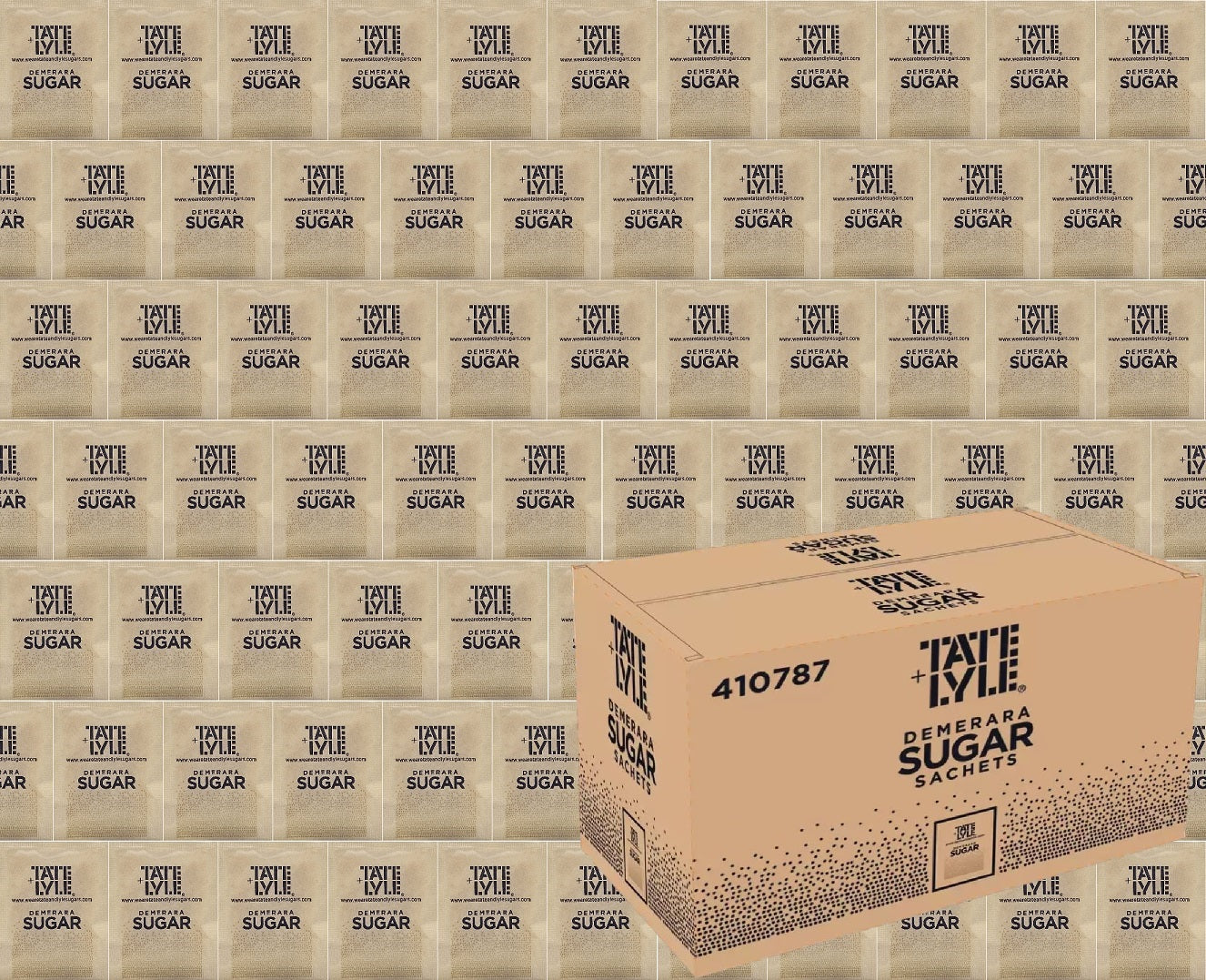 TATE & LYLE Pure Granulated Cane White and Brown Demerara Sugar Sachets