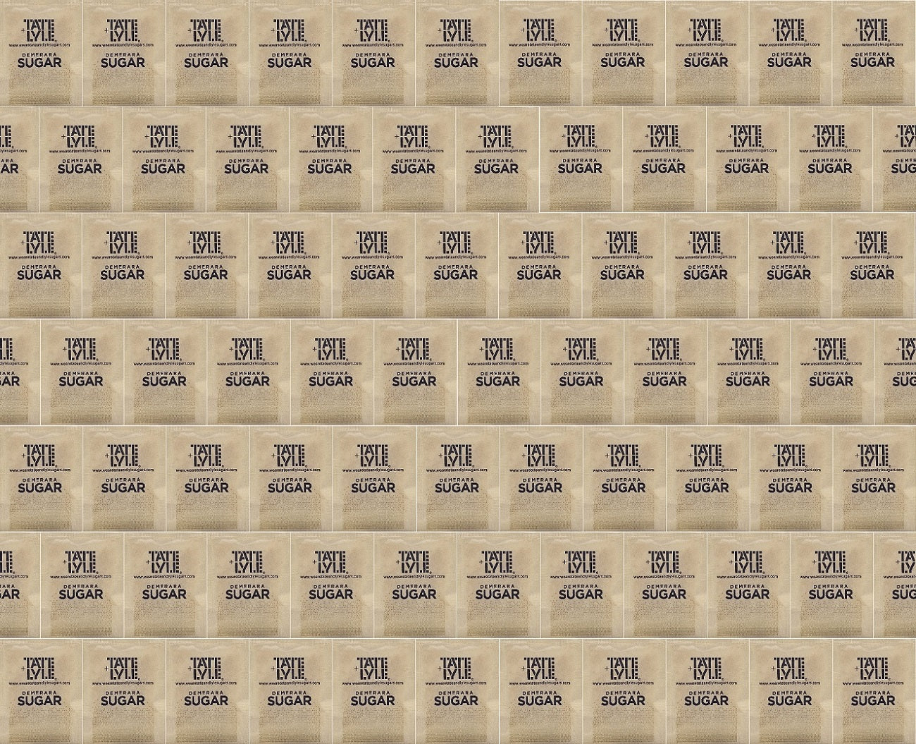 TATE & LYLE Pure Granulated Cane White and Brown Demerara Sugar Sachets