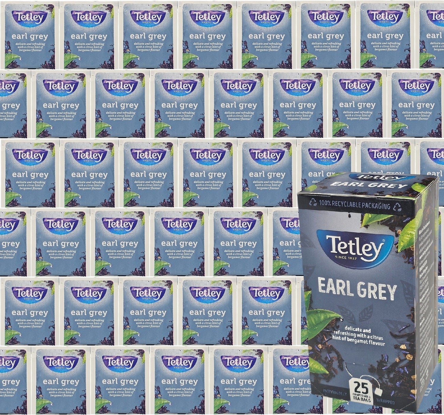 Tetley Tea Bags Individual Enveloped Sachets Tagged Classic Flavoured Selections