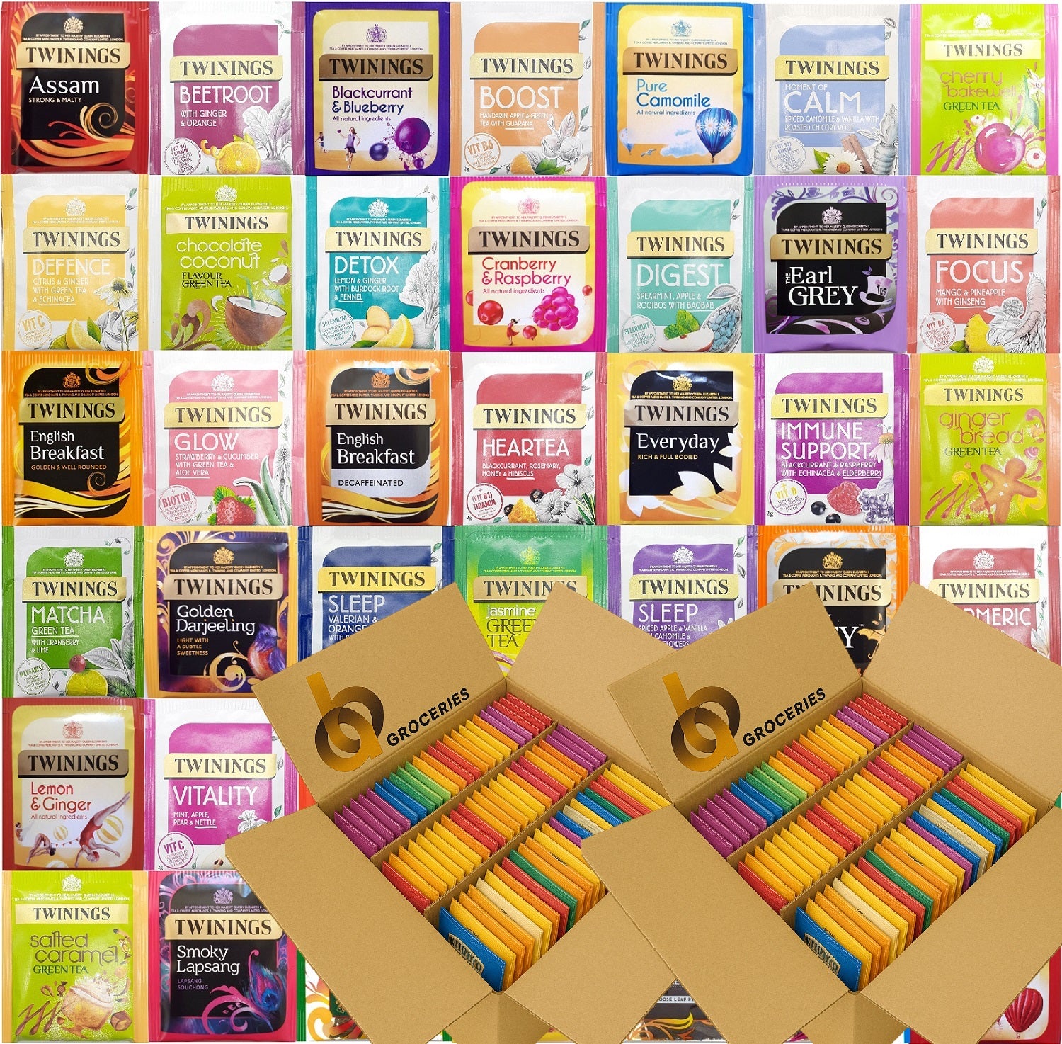 Twinings Mixed Individually Wrapped Tea Bags – Compartment Box Selection