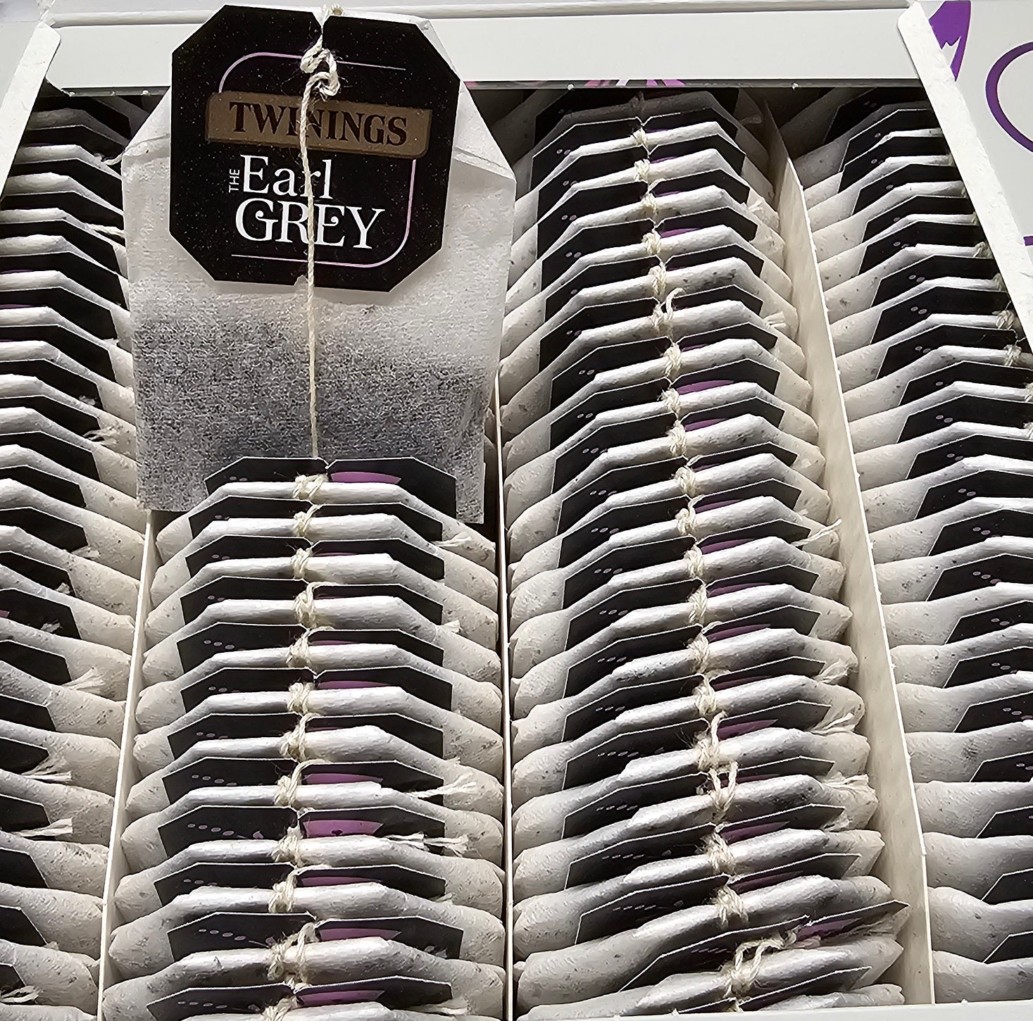 Twinings Earl Grey String & Tag Tea Bags Sachets One Full Pack Box x100 Servings