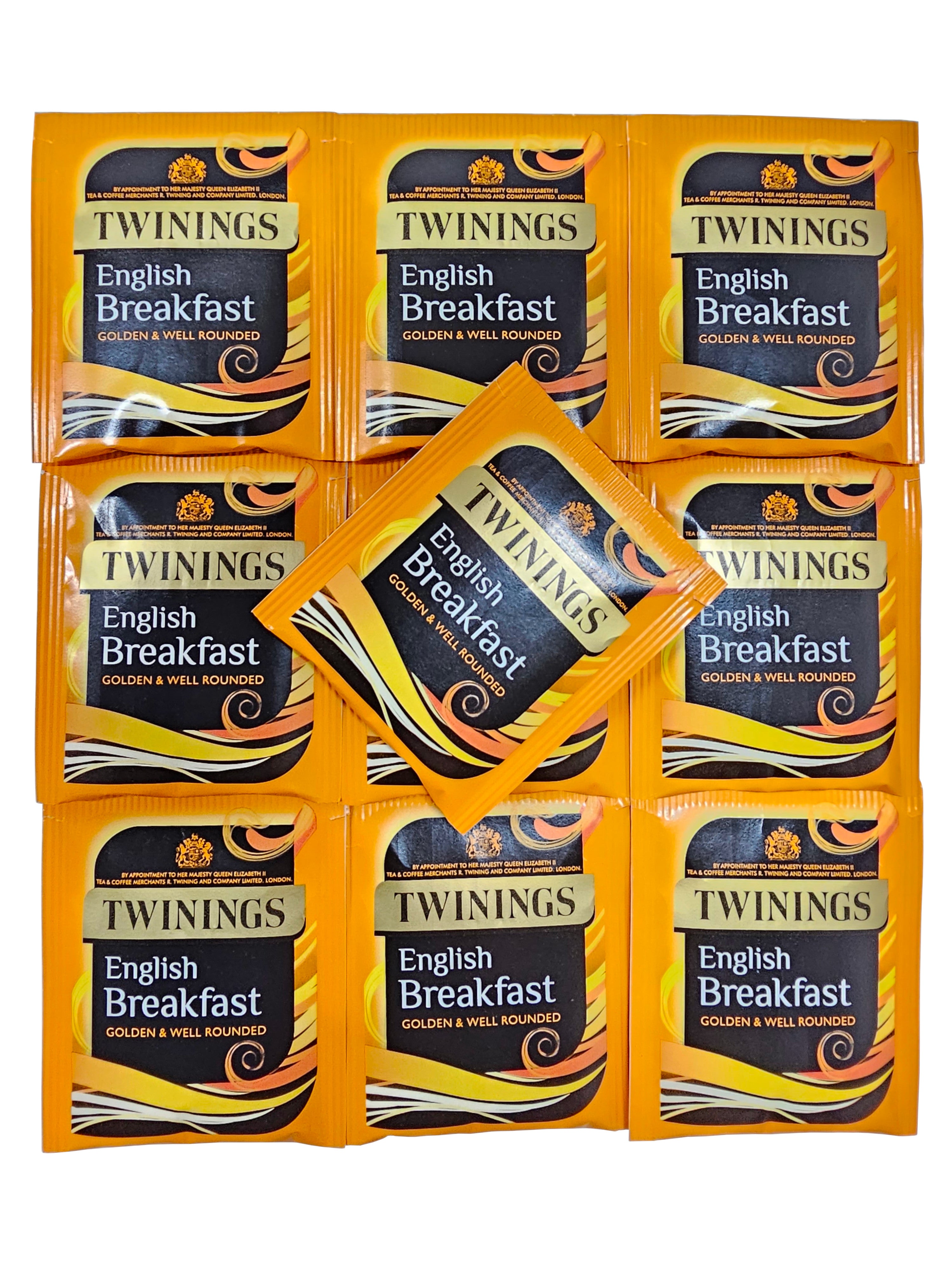 Twinings English Breakfast Black Tea Bags Individually Enveloped Tagged Sachet