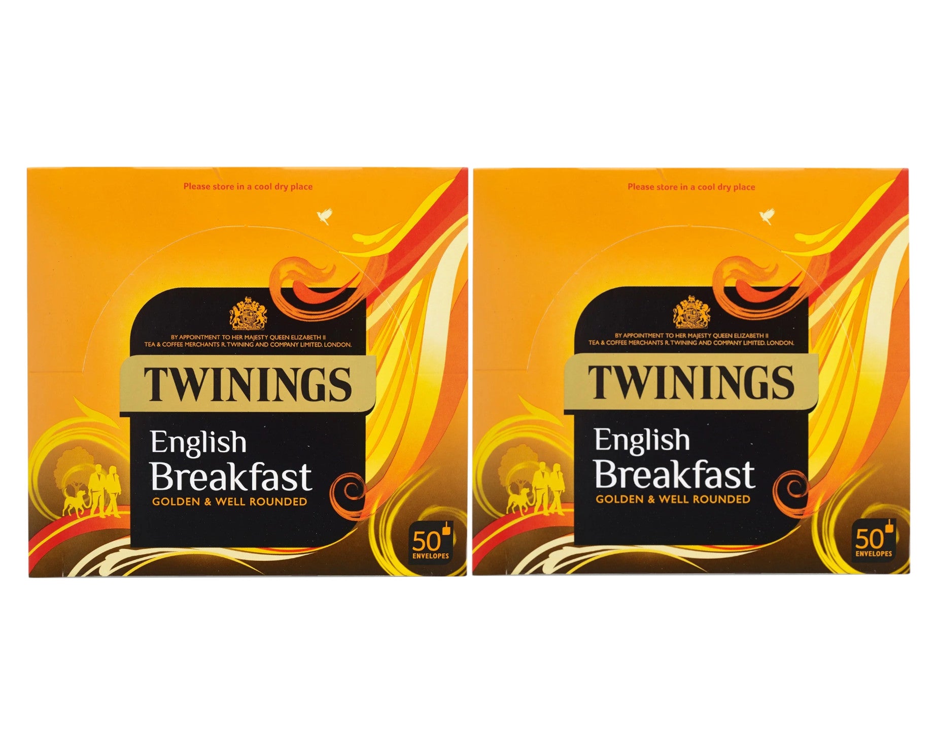 Twinings English Breakfast Black Tea Bags Individually Enveloped Tagged Sachet