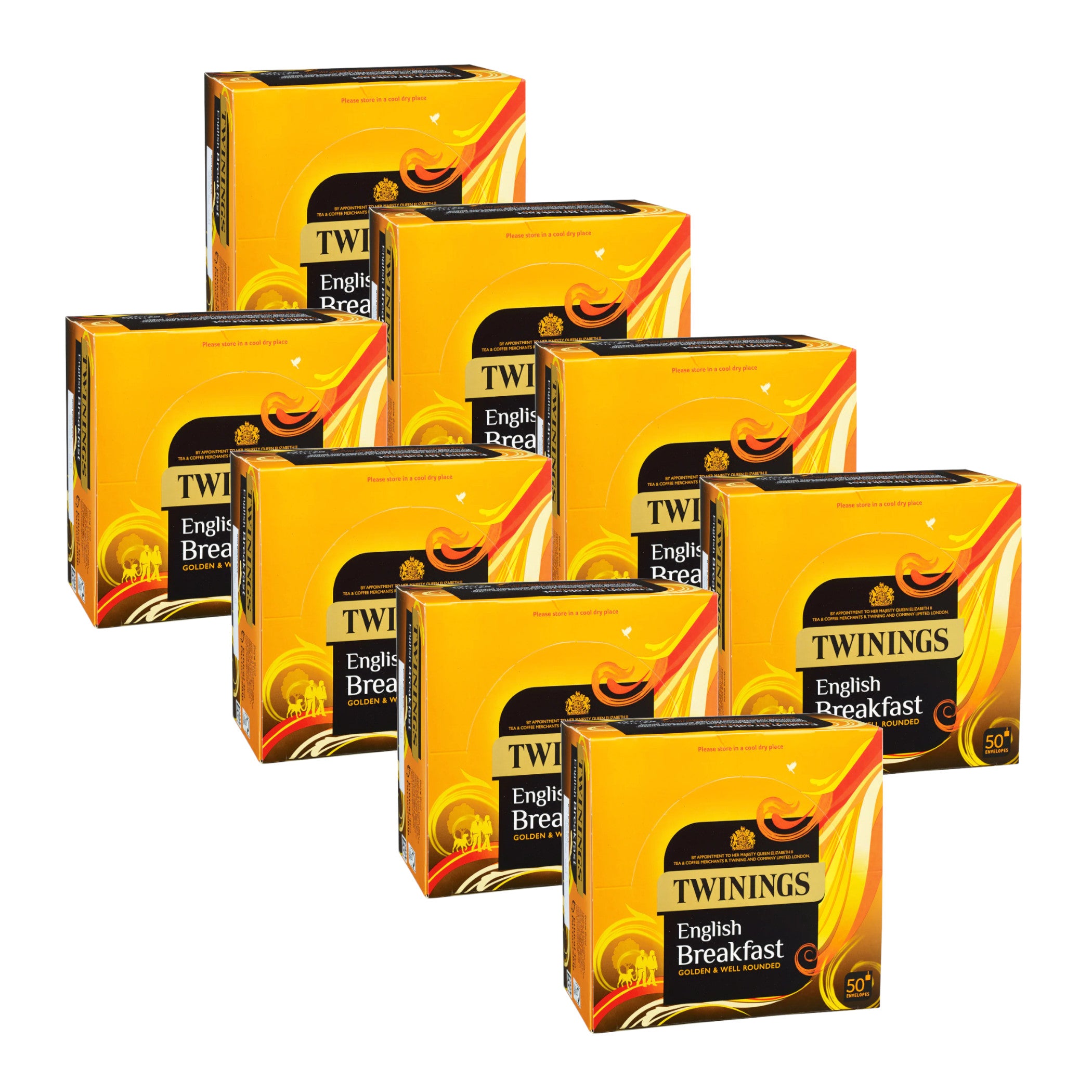 Twinings English Breakfast Black Tea Bags Individually Enveloped Tagged Sachet