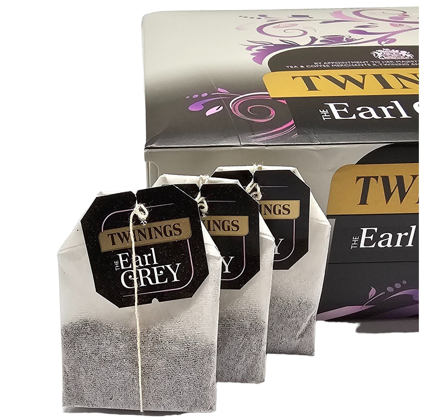 Twinings Earl Grey String & Tag Tea Bags Sachets One Full Pack Box