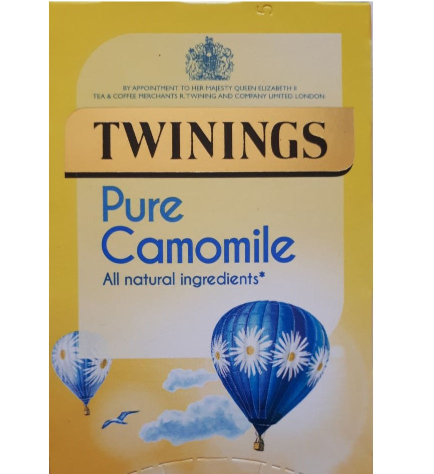 Twinings Pure Camomile Tea Bags Individually Enveloped Tagged Herbal Sachets