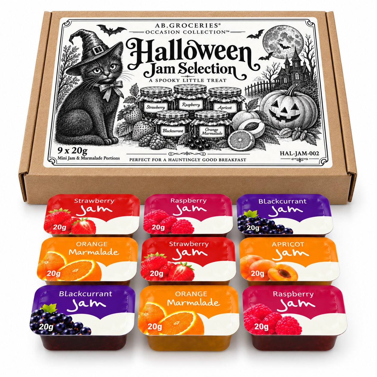 Halloween Jam Gift Box – 9 Mini Jams & Marmalade Portions