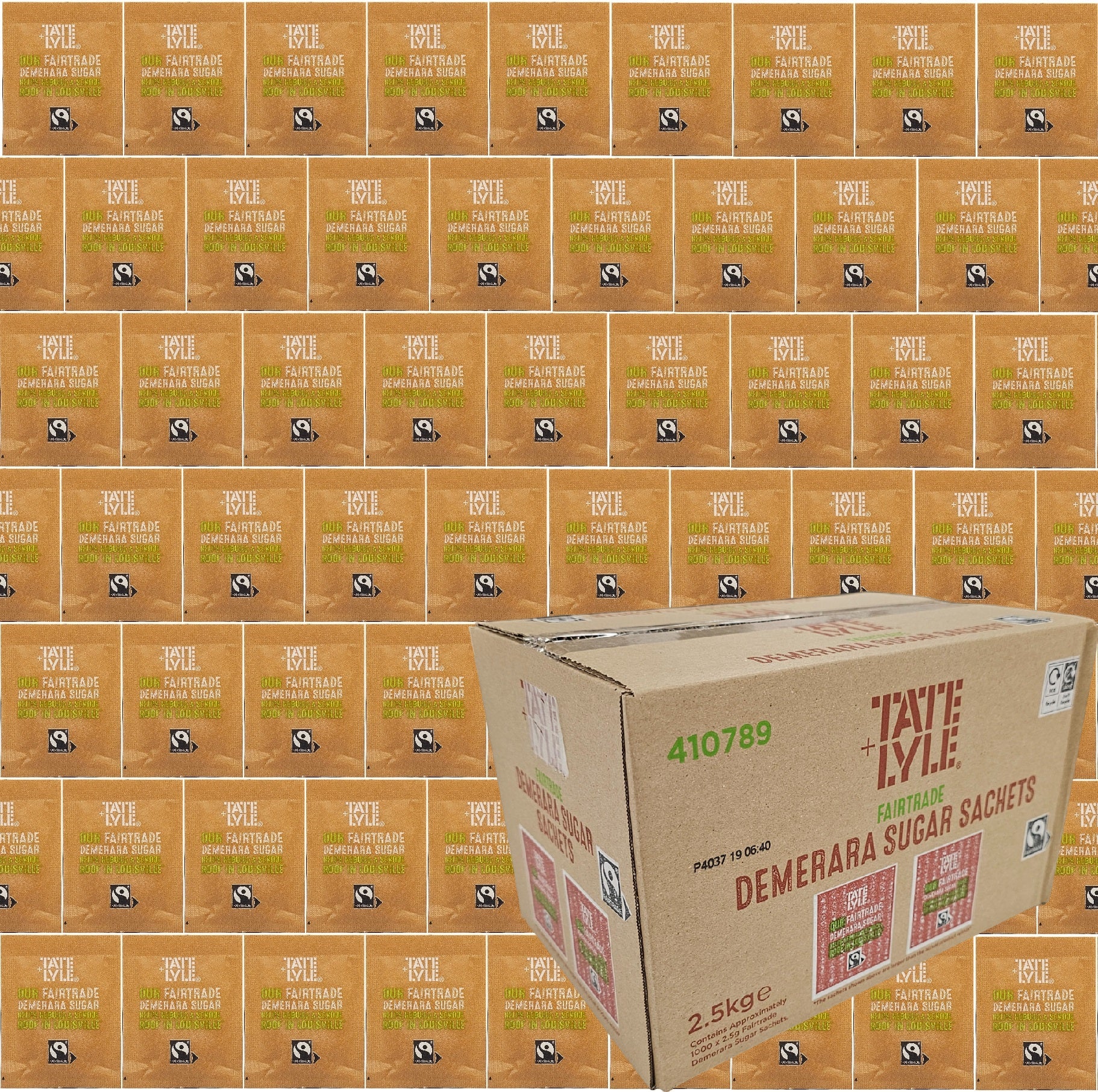 Tate & Lyle Brown Demerara Sugar Sachets | Fairtrade | Catering & Coffee Use