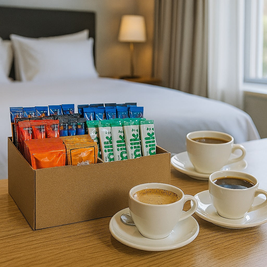 Office & Hotel Tea Coffee Sachet Set – Regular, Luxury & Decaf Options