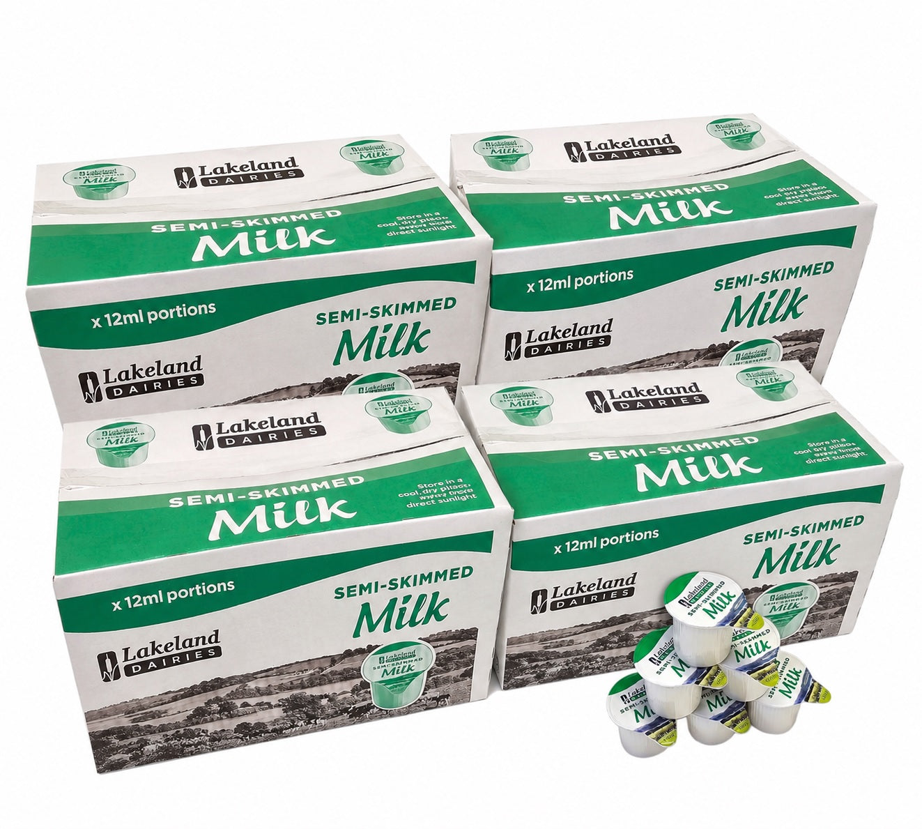 UHT Semi Skimmed Milk Pots 12ml – Long Life Milk Portions for Tea & Coffee