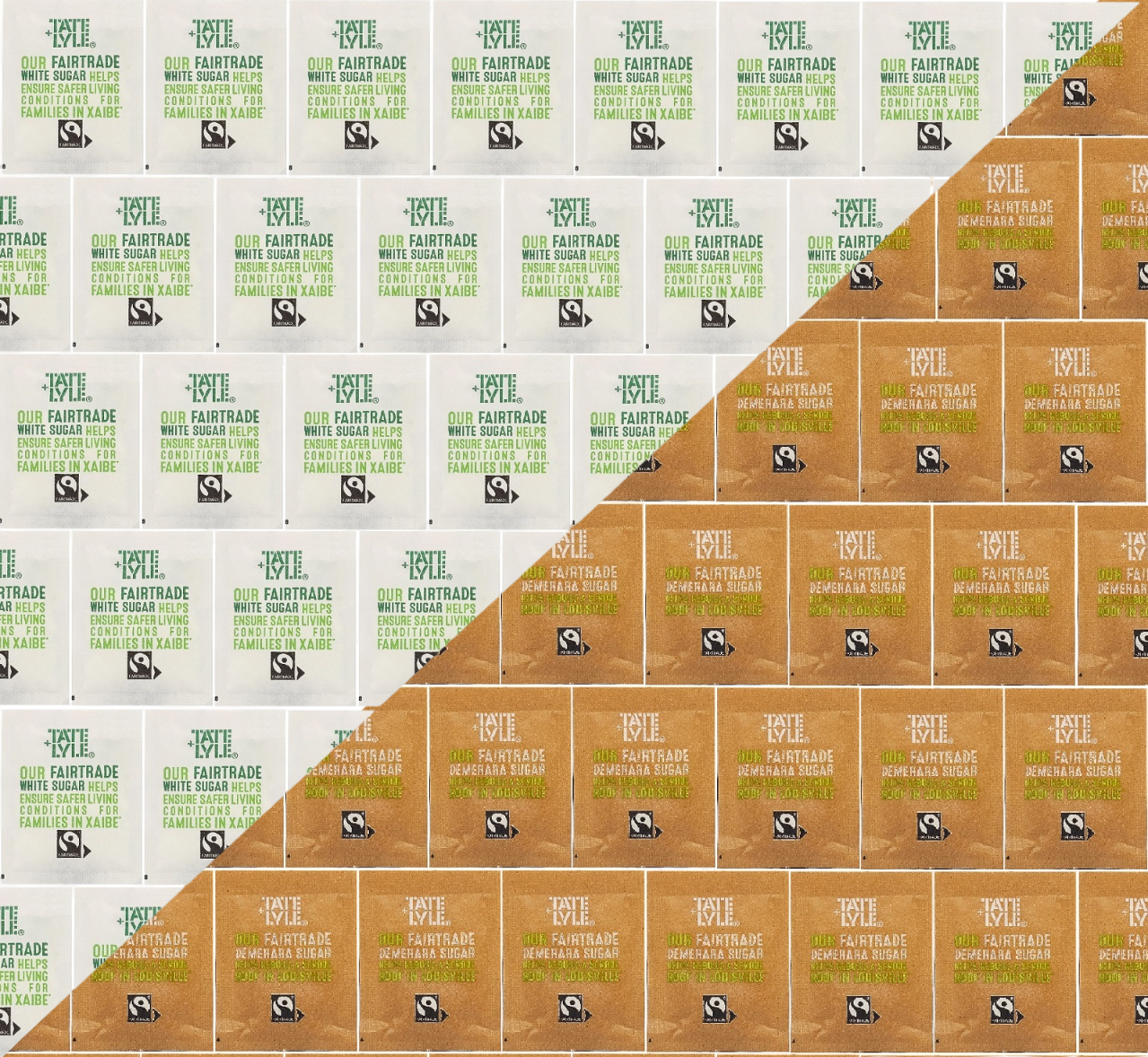 Tate & Lyle Mixed White & Brown Sugar Sachets | Fairtrade | Bulk Catering Pack