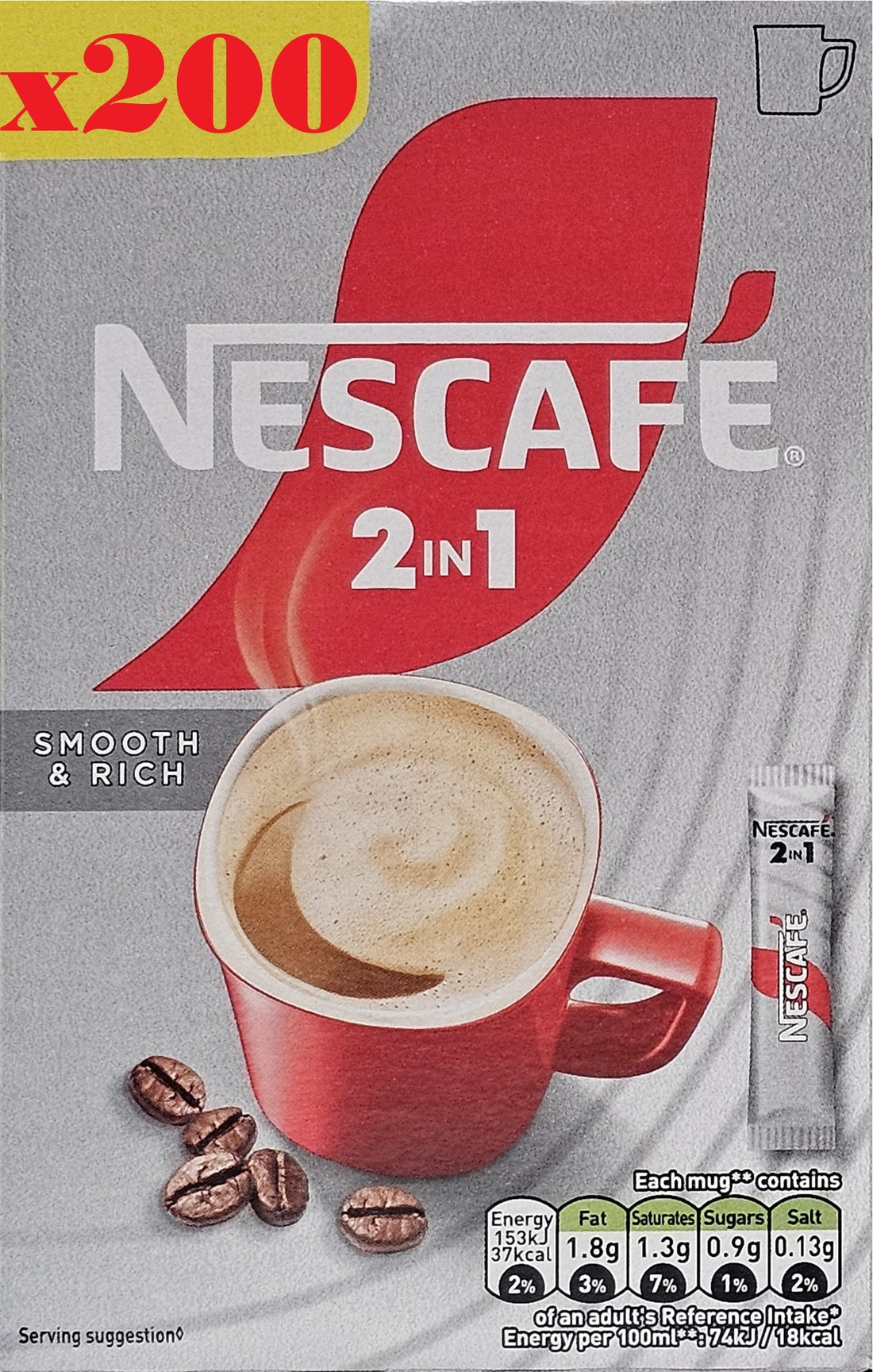NESCAFÉ 2in1 Original Instant Coffee Sachets (No Added Sugar) – Bulk Packs