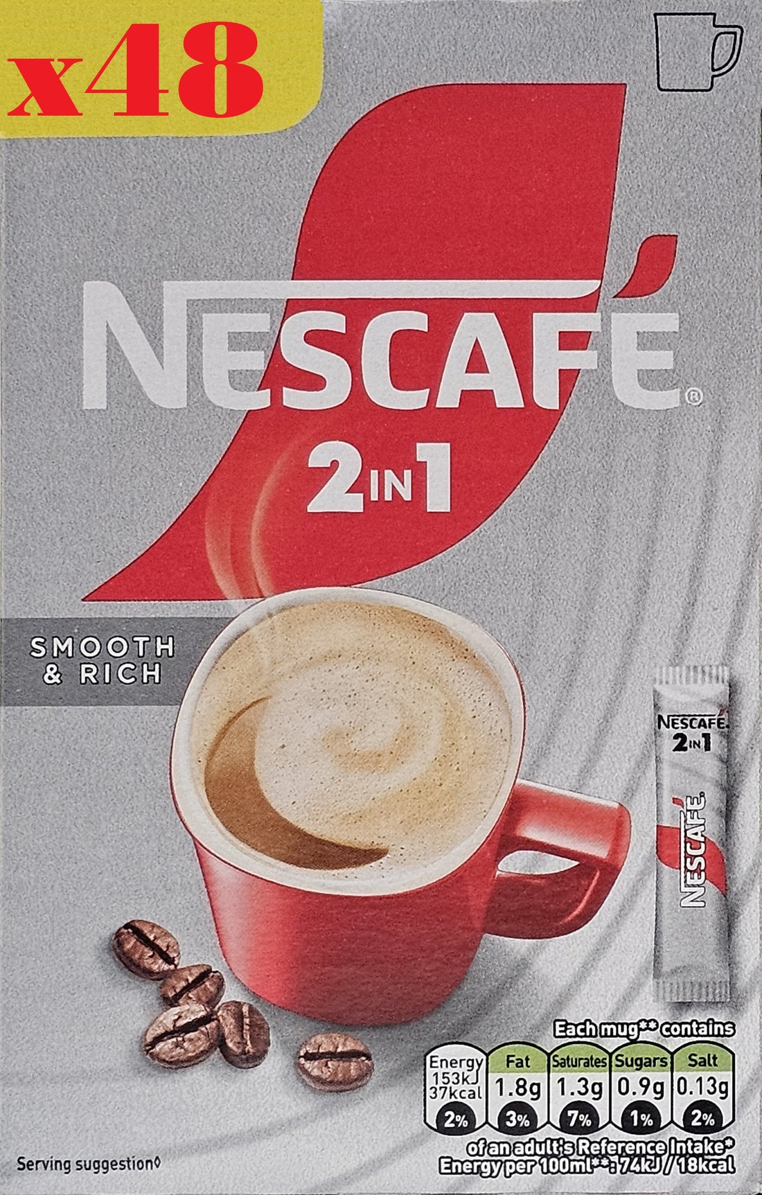 NESCAFÉ 2in1 Original Instant Coffee Sachets (No Added Sugar) – Bulk Packs