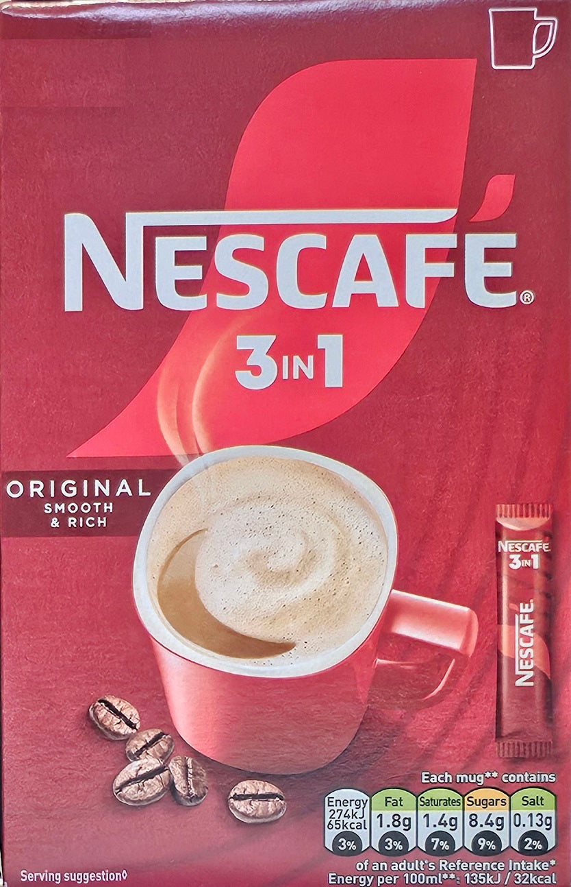 NESCAFÉ 3in1 Original Instant Coffee Sachets (Bulk Packs)