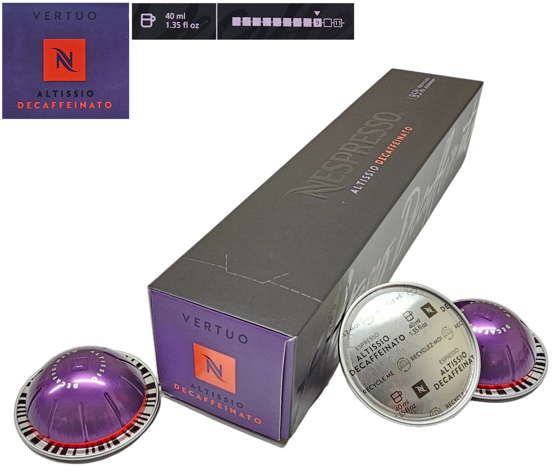 Nespresso Vertuo Decaffeinated Coffee Capsules – 1 Sleeve (10 Pods) | Choose Flavour