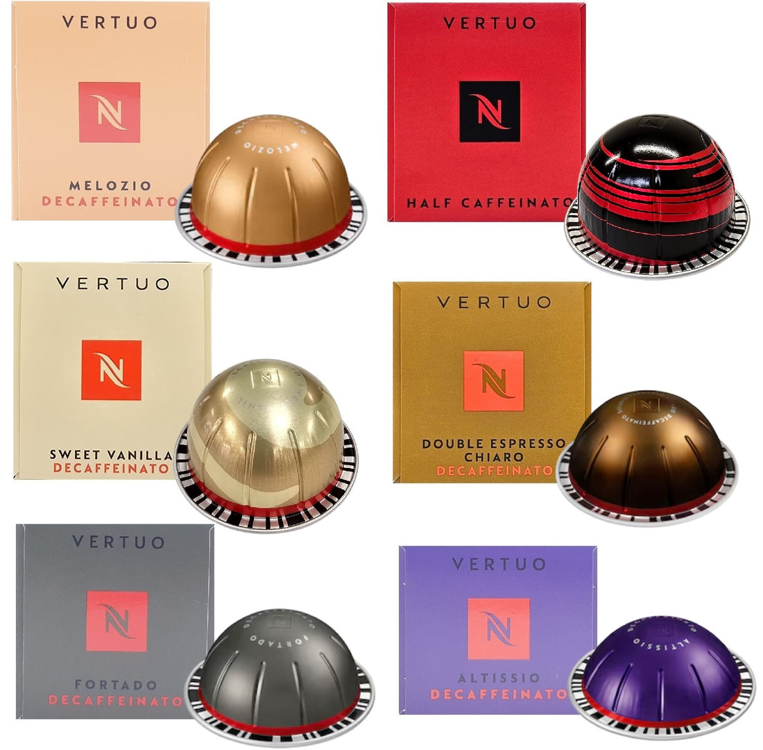 Nespresso Vertuo Decaffeinated Coffee Capsules – 1 Sleeve (10 Pods) | Choose Flavour