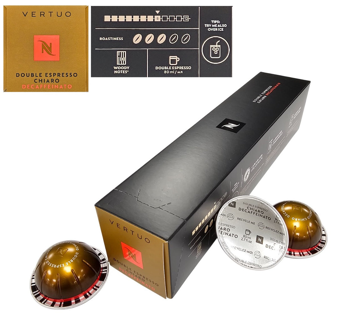 Nespresso Vertuo Decaffeinated Coffee Capsules – 1 Sleeve (10 Pods) | Choose Flavour