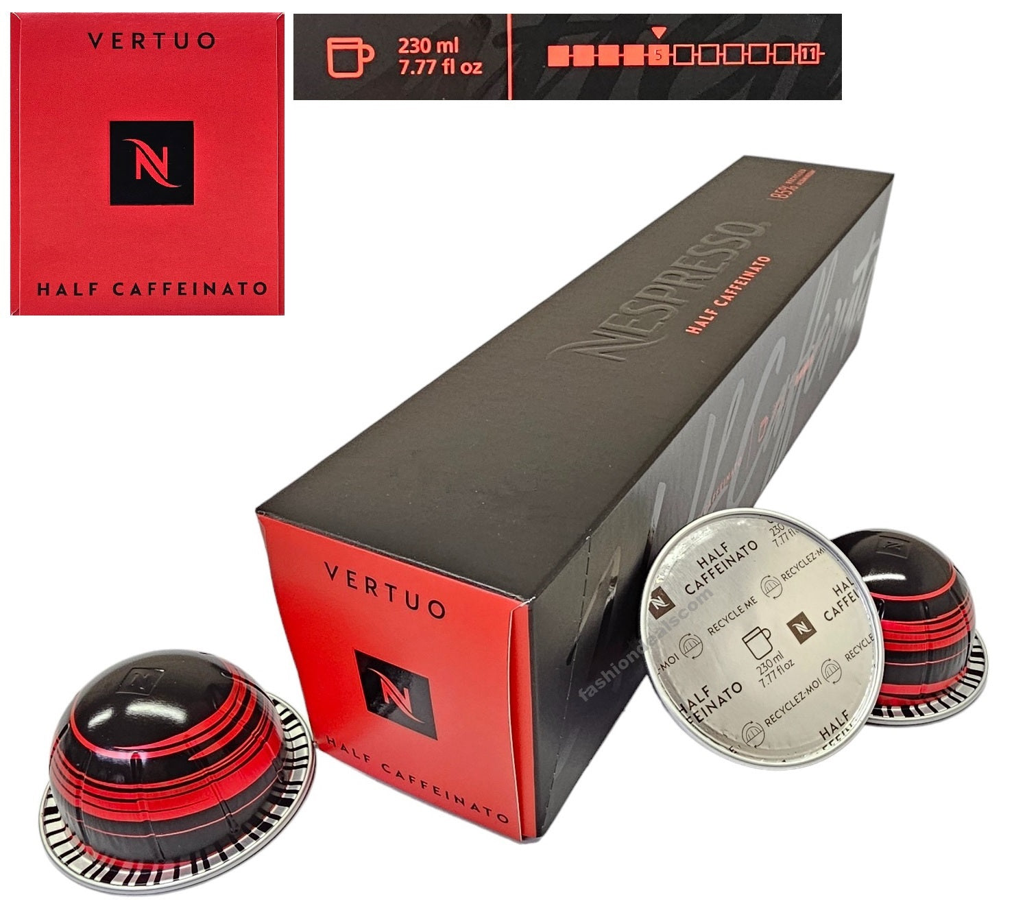 Nespresso Vertuo Decaffeinated Coffee Capsules – 1 Sleeve (10 Pods) | Choose Flavour