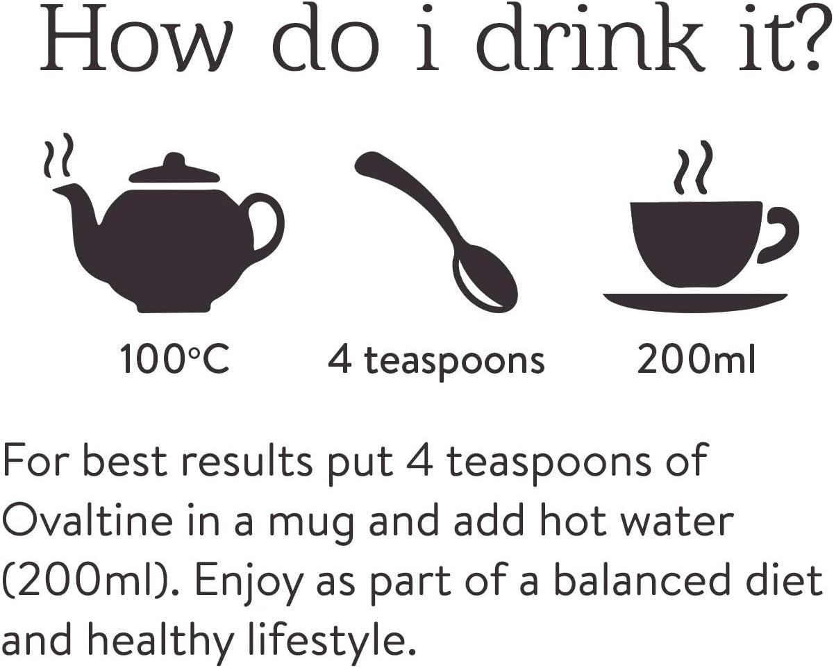 Ovaltine Chocolate Light Add Water Malted Drink – Low Fat Barley Cocoa Instant Drink (300g / 6 × 300g)