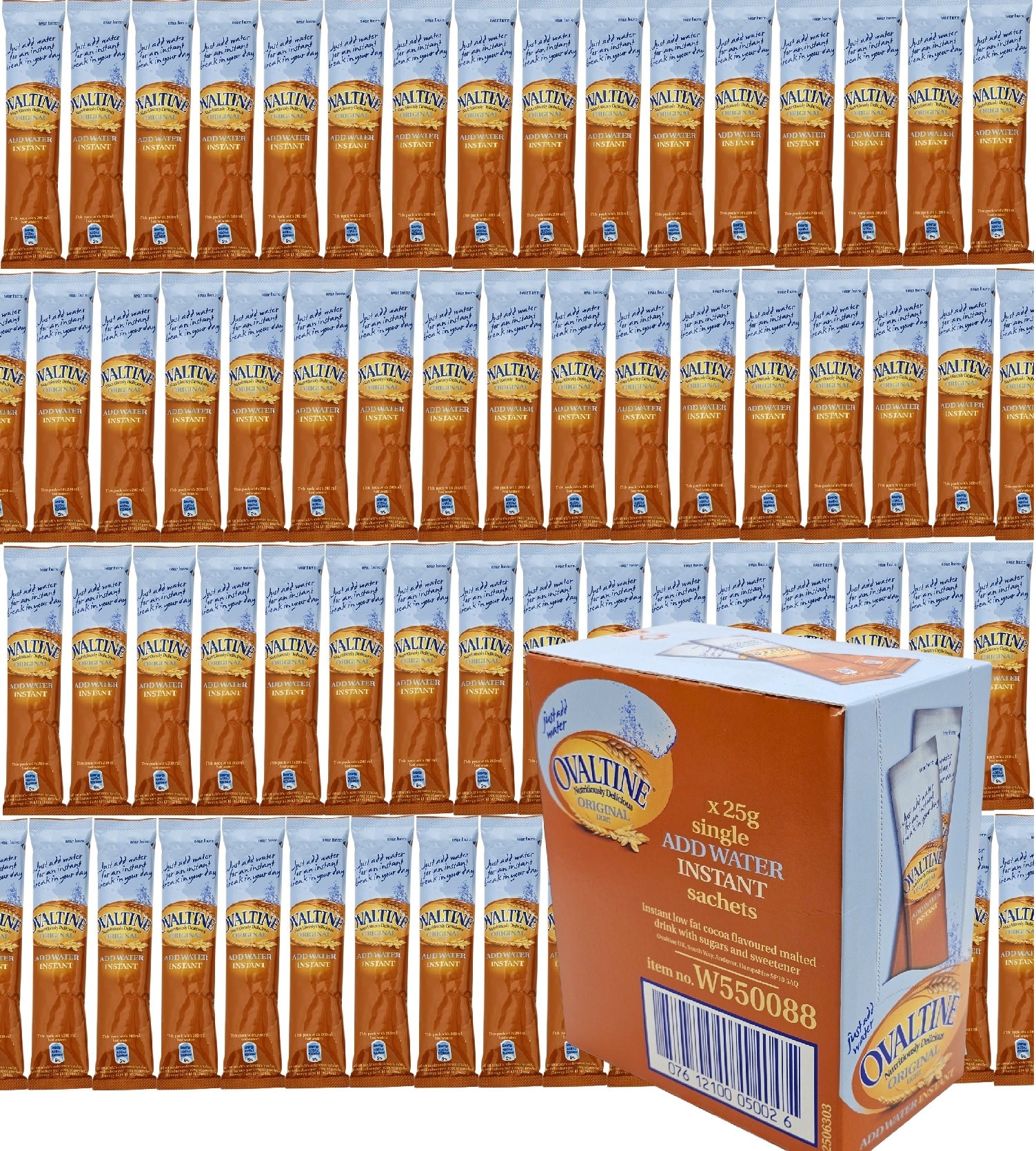 Ovaltine Original Light Instant Malt Drink Sachets – Low Fat Barley Hot Chocolate